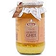 Indicow Organic Dairy Foods Pure Authentic A2 Gir cow Ghee | Bilona Curd-Churned, Cruelty-Free, Ayurvedic| Grass Fed Cows (1000ml(1ltr), Gir) | Glass Packaging