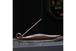 FANNAS 1 Pezzi Portaincenso Bruciatore di Incenso in Ceramica Porta Bastoncini di Incenso in Porcellana Piatto di Cenere Supporto, per Incenso per Regalo di Artigianato, Sala Yoga(#1)