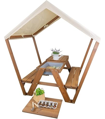 Pinolino Michel 6 solid wood chair set, 2 benches with 1 table recommended for children from 3 years, Grey