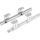 FIX&EASY Tastaturauszug Schienen Up&Down Auszugschienen für Tastaturablage höhenverstellbar verzinkt 300mm, Auszug zur Ablage
