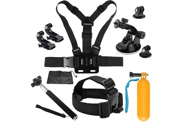 D&F Kit Accessoires Caméra Sport 10-1 pour GoPro Hero 7/6/5/4 / Hero (2018) Caméra SJCAM YI Crosstour AKASO et Autres caméras d'action