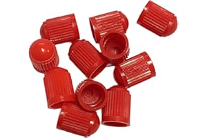 Leliafleury 24Pcs Tyre Valve Caps Plastic Dust Caps Universal Car Tire Stem Dust Covers with O Seal Ring for SUV, Motorbike, Trucks, Bike, Bicycle (Red)