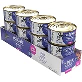 Schesir Ton Balıklı Sığırlı ve Pirin&ccedil;li Pişirme Suyunda Yetişkin Kedi Konservesi 85 Gr 12'li Paket