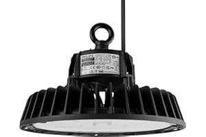 Ledvion - Lámpara LED High Bay UFO con interruptor de potencia 120-160-200 W, regulable, 175 lm/W, 35.000 lúmenes, 4000 K, IP65, 5 años de garantía