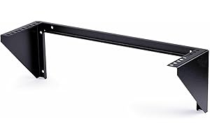 StarTech.com 3HE uchwyt ścienny Rack Mount pionowy, 3U Rack Bracket 19 cali rozdzielacz ścienny w kolorze czarnym, open Frame