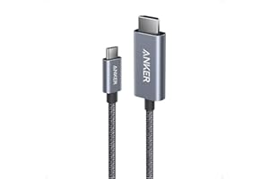 Anker HDMI Cable, 4K@60Hz Ultra-Fast Nylon-Braided USBC to HDMI Cord with Advanced Shielding, Thunderbolt 5/4/3, For MacBook, iPad, iPhone, HD TV, and More (3 FT)