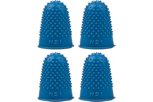 JNAWA 4Pcs Rubber Finger Stalls Reusable Finger Protector Fingertip for Pet Hair Grooming Note Counting and Page Turning