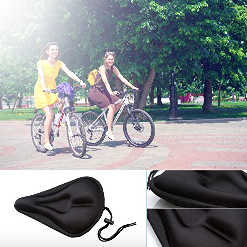Gelüberzug für den Fahrradsitz – Sattelbezüge – OMorc Fahrradsattel Überzug – Der bequemste Fahrradsitz. The weite und große passend für Mountainbike-Sitze und Rennradsättel. Gepolsterter Polstersattelüberzug für Männer, Frauen und Kinder - 8