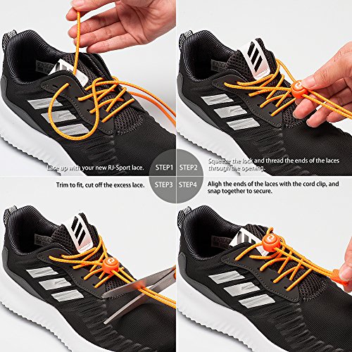 Elastic Lace System: ein elastischer Schnürsenkel mit Schnellverschluss – Einfach in verschiedenen Farben zu installieren. Perfekt für Läufer, Kinder, altere Person & aktiver Lebensstil – 1 Paar - 5