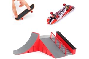 QINIFIFY Rampas Skatepark, Mini Kit Diapasón Parque del Patín Monopatín Dedo Entrenamiento en la última Puntales Juguete Regalo para Niños (C)