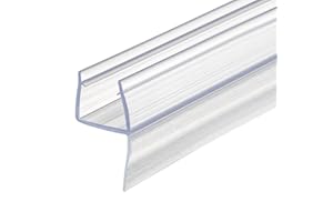 Gedotec Uszczelka do drzwi prysznicowych odporna na działanie wody | 1 sztuka – uszczelka profilowa | długość: 2 m | uszczelka prysznicowa 8 mm | uszczelka drzwi PCW przezroczysta | uszczelki do kabin
