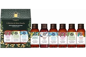 ‎YVES ROCHER Yves Rocher Bain de Nature Geschenkset – 6 Mini-Duschgels à 50 ml – Mangue Koriander, Algue Sauvage, Kokosnuss, Vanille Bourbon, Argan Rose, Eisenkraut Zitrone – Duftende Pflege mit natürlichen Extrak