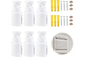 Hugwish 6 sztuk uchwytów montażowych do grzejników, materiał ABS, regulowany odstęp 75-95 mm, nośność 90 kg, regulowany odstęp, oszczędność miejsca, wieszak na ręczniki na grzejnik łazienkowy (6