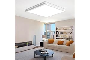 slochi Bathroom Lights Ceiling, LED Ceiling Lights 20W 1950LM,Waterproof Bathroom Lights, 5000K Daylight White, Modern Square Flush Ceiling Light for Kitchen Hallway Bedroom Office