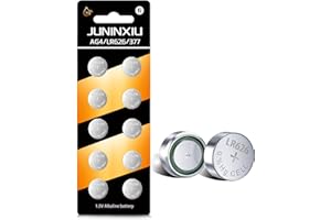 JUNINXIU SR626SW Uhrenbatterie LR626 377 AG4 Knopfbatterie LR626 L626 SR626 377A Knopfzellenbatterien (10 Stück)