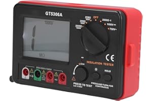 BOWONG Insulation Resistance Tester Digital Megohm Meter 250V 500V 1000V Earth Resistance Meter Electric Leakage Detection2 Digital Megohm Meter Earth Resistance Meter Insulation Resist