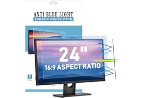 LAMA 24 Inch Blue Light Blocking Screen Protector, Universal Computer Monitor Screen Filter (WxH:20.9"*11.73"), Anti Blue Light, Anti Glare, Anti-UV, Eye Protection, Reduce Eye Strain(24" 16:9)