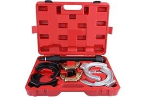 Ejoyous Kit de compresor de Resorte de Amortiguador, compresor de Resorte de Bobina sólida SprinSolid Herramienta de compresor de Resorte helicoidal de Acero sólido para Aficionados al hogar para