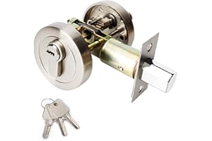 POHOVE Single Cylinder Deadbolt,Cylinder Lock,Bedroom Door Lock with Keys,Yale Door Lock for 35-50mm Front Door for Bathroom Door Lock Bedroom Door Lock Interior and Exterior.