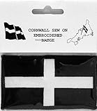 Cornwall SEW ON Embroided Badge Patch Cornish Souvenir ST PIRANS Cross