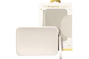 Strapsicle Silicone Clutch for Kindle & E-Readers - Multi-Purpose Bag for Phone, Wallet & Keys - Fits 6'' Kindles, Kobos, Nook, 6.8" Paperwhite, iPad Mini 6 - Anti-Dust Coating - Eggnog