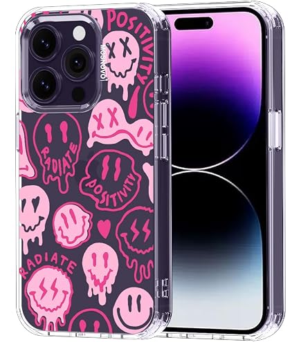 MOSNOVO Cover per iPhone 14 Pro - Custodia Trasparente