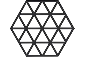 Zone Denmark - Dessous De Plat Triangle en Silicone - Design GéoméTrique Moderne - Résistant À 250°C - Lave-Vaisselle - Dimensions 16 x 14 x 0,9 cm - Noir