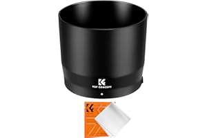 K&F CONCEPT ET-74B Lens Hood, 67mm Bayonet Lens Hood for Canon RF 100-400mm f/5.6-8 is USM and EF 70-300mm f/4-5.6 is II USM Lens, Reversible Lens Protector with Cleaning Cloth