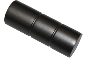 GARDINIA Remates para Barras de Cortina, Topes Cilíndricos para Ø 16/19 mm, Serie Sol, Pack de 2 Piezas, Níquel Negro