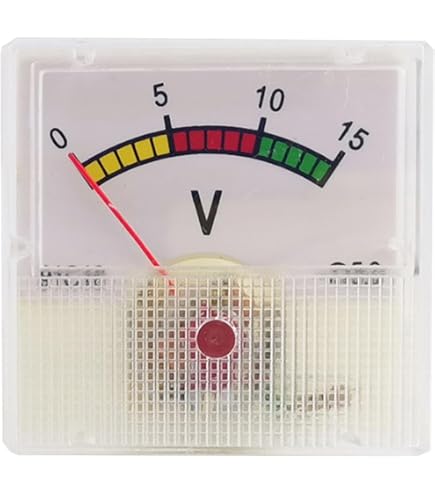 Voltmetro Analogico Da Tavolo 15V DC - 70x60 Mm, Per Elettronica E Quadri Elettrici - Foto 8