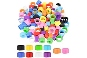 EIHI 100 Stück 8mm Taubenringe Tauben Fußringe Vogel Fußringe Geflügel Band Tauben-Beinringe Klemmringe Für Vögel Identifikation Fußring Zum Markierung Für Vogel,Papagei,Taube,Wachtel