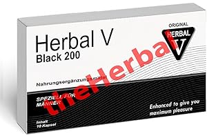 Herbal Black 200 - Pillen für aktive Männer - Extra stark & hochdosiert mit Soforteffekt - 10 Stück im Blister