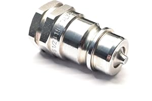 WITPOCE Raccord hydraulique à libération rapide ISO A mâle 1/2" BSP pour tracteur/chargeur