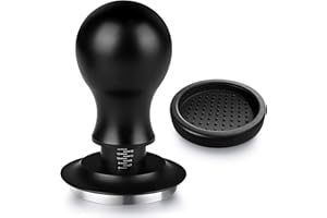 VOVANE Tamper do kawy 58 mm, stal nierdzewna Espress Tamper z wbudowanym mechanizmem sprężynowym do stałego ciśnienia poziomego