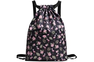 Yeria Sport Rucksäcke,Rucksack mit Kordelzug, Große Kapazität Faltbar Sport Rucksäcke, Trocken Nass Trennung, Wasserabweisender String-Rucksack für Herren Damen Kinder Jugend