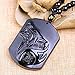 Produktbild BGRHF Schwarzer Obsidian Schwarzer Obsidian Wolf Wolf Figur Gewinnt Elefantenseite Buddha Anhänger Halskette