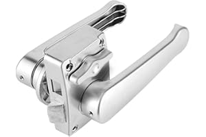 Garqitwan Serratura Porta Camper, Serratura Della Porta,Serratura Antifurto per Camper, Serratura per WC, Serratura per Roulotte, Serratura per Porta del Bagno, Argento