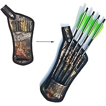 Faretra Mimatica Per Balestra SHARROW - Portafrecce Da Braccio Per 12 Frecce, Tessuto Oxford (Camo/Nero) - Foto 6