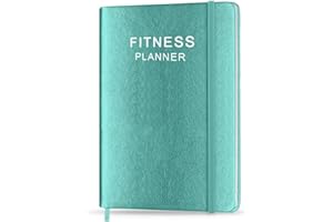 GETVOW Fitness Planner - Workout Planner for Woman and Man - A5 Hardcover Workout Journal/Planner to Track Weight Loss, GYM, Bodybuilding Progress - Daily Health & Wellness Tracker, Teal