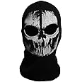 COD Ghost Mask Skull Balaclava MW2 Skeleton Costume Full Head Ski Snood Mask Knitted Windproof Warmer Headwear for Bike Skateboard Motorcycle Snowboard Outdoor Sport