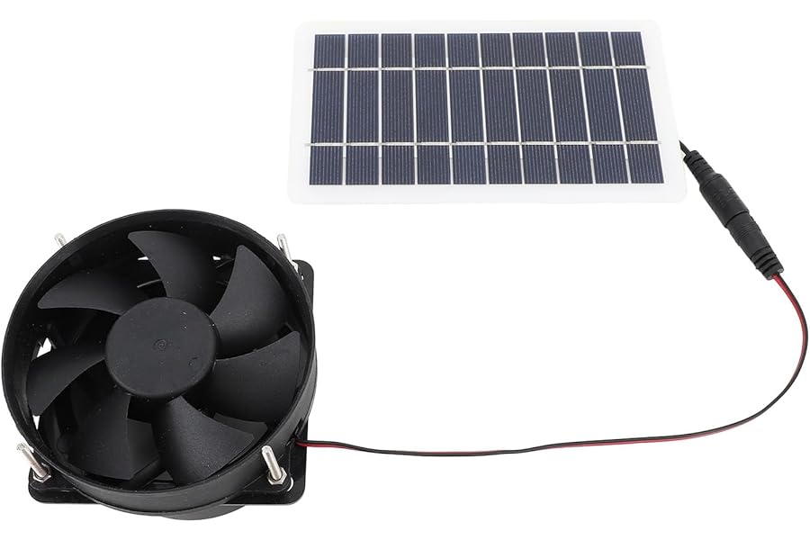 Solar Powered Exhaust Fan for Chicken Coop & Attic, 10W Monocrystalline Silent Ventilation, Portable for Outdoor Roof & Garden Use