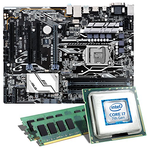 Intel Core i7-7700K / ASUS PRIME Z270-K Mainboard Bundle / 16GB | CSL PC Aufrüstkit | Intel Core i7-7700K 4x 4200 MHz, 16GB RAM, Intel HD Graphics 630, GigLAN, 7.1 Sound, USB 3.1 Gen 2 | PC Tuning Kit