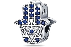 Pandach Charms Abalorios Colgante de Cuentas Plata de Ley 925 con Circonita Cúbica 5A Compatible con Europeo Pulsera Collar,Charms de Para Niña Mujer