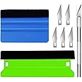 8 PCS Efficient Application Vinyl Wrap Tools, Window Film Tools Wallpaper Smoothing Tool Kit, with Squeegee and Trimmer, For Glass Film, Car Vinyl, Car Tint, Wallpaper Hanging