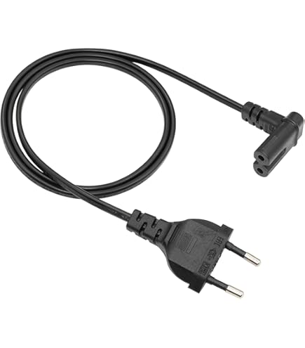 Cavo Alimentazione Euro Angolato 90&deg; NEDIS - 2m Nero Per Rasoi Elettrici E Dispositivi