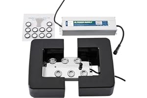 Mxmoonant 4.2L/H fabricant de brouillard 6 têtes Brumisateur à ultrasons avec une bouée et une alimentation de 250 W pour l'horticulture Paysage magique Ambiance de préservation des légumes