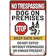 Beware Of Dog Signs For Fence Warning Do Not Enter Metal Signs No Trespassing Dog On Premises Sign For Garden Dogs Warning Signs For Property Stop Keep Gate Closed Sign Door Outdoor Decorations 12x8
