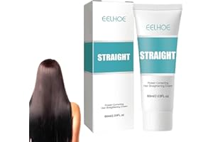 SUPATMUL 60ml Crème Lissante Correctrice Protéinée, Crème de Lissage Cheveux Naturels, Silk & Gloss Hair Smoothing Cream, Crème lissante nourrissante et lissante rapide au collagène pour tous les cheveux (1PC)