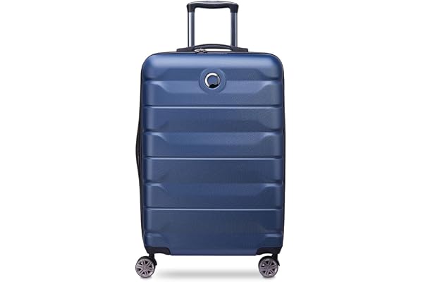 DELSEY Paris - AIR Armour - Valise Moyenne Rigide Extensible - 68x44x32 cm - 77 litres - L - Bleu Nuit