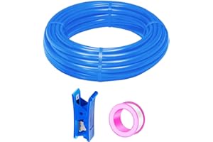 HAXIHA 10 Metri Tubo Aria Compressa Blu,Attacco Rapido Tubo Aria 10mm Diametro Esterno 6.5mm 32.8ft Diametro Interno, Pneumatico per Aria Compressa Adatto Per il di vari Utensili Pneumatici